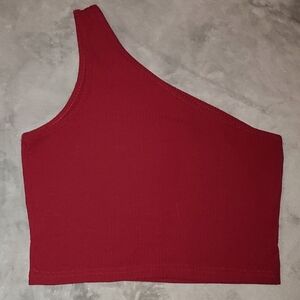 SHEIN ribbed off-the-shoulder crop top, size M